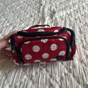 Lug Mini Trolley Cosmetic Case Red‎ White Polka Dot NWOT
